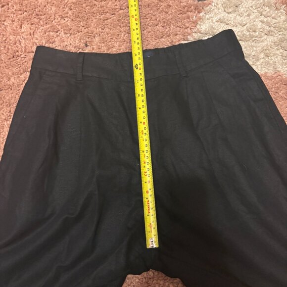 Gap 365 High Rise Linen Blend Wide-Leg Trousers Black, Women's Size 6 - Picture 9 of 10